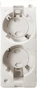 Legrand Anam Zunis 6752 72/N Розетка двойная с заземляющим контактом (16 А, в сборе, шторки поворотные, скрытая установка, белая)
