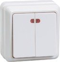 IEK EVO21-K01-10-DC ВС20-2-1-ОБ Выключатель 2кл с инд. 10А ОКТАВА (белый)