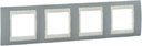 Schneider Electric Unica Хамелеон MGU6.008.565 Рамка 4-постовая (горизонтальная, бежевый/серый)