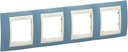 Schneider Electric Unica Хамелеон MGU6.008.573 Рамка 4-постовая (горизонтальная, бежевый/синий)