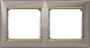 Legrand Valena 770362 Рамка 2-постовая (универсальная, титан/золотой штрих)