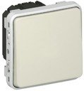 Legrand Plexo 069630 Выключатель однокнопочный (10 А, IP55, под рамку, скрытая установка, белый)