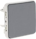 Legrand Plexo 069540 Выключатель однокнопочный (10 А, IP55, под рамку, скрытая установка, серый)