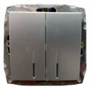 ABB Zena 609-011000-203 Выключатель двухклавишный (10 А, под рамку, подсветка, с/у, серый)