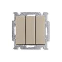 ABB Zena 500-012500-254 Выключатель трехклавишный (10 А, в сборе, с/у, жемчужный)