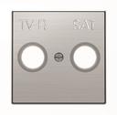 ABB Sky Niessen 2CLA855010A1401 Крышка розетки телевизионной (TV/R+SAT, нержавеющая сталь)