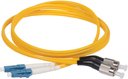 IEK FPC09-FCU-LCU-C2L-2M ITK Оптический коммутационный переходной шнур (патч-корд), для одномодового кабеля (SM), 9/125 (OS2), FC/UPC-LC/UPC, двойного исполнения (Duplex), LSZH, 2м