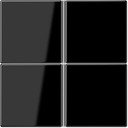 Jung LS LS404TSASW Комплект клавиш 4 группы для кнопочного модуля (черная)
