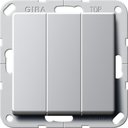 Gira E22 2832203 Переключатель трехклавишный (под рамку, скрытая установка, алюминий)