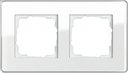 Gira Esprit Glass C 0212512 Рамка 2-постовая (белое стекло)