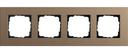Gira Esprit Linoleum-Multiplex 0214221 Рамка 4-постовая (светло-коричневая)
