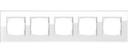 Gira Esprit 021512 Рамка 5-постовая (белое стекло)