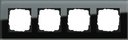 Gira Esprit 021405 Рамка 4-постовая (черное стекло)