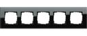 Gira Esprit 021505 Рамка 5-постовая (черное стекло)
