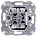 Gira System55 014700 Кнопка 2Н.О. + 2Н.О. двухклавишная (10 А, механизм, скрытая установка)