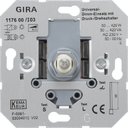 Gira 117600 Светорегулятор поворотный универсальный (50-420 Вт, механизм, скрытая установка)