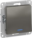 Schneider Electric AtlasDesign ATN000913 Выключатель одноклавишный (10 А, под рамку, подсветка, скрытая установка, сталь)