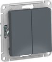 Schneider Electric AtlasDesign ATN000765 Переключатель двухклавишный (10 А, под рамку, скрытая установка, грифель)