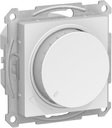 Schneider Electric AtlasDesign ATN000134 Светорегулятор поворотно-нажимной (315 Вт, R+C, под рамку, скрытая установка, белый)