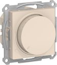 Schneider Electric AtlasDesign ATN000236 Светорегулятор поворотно-нажимной (630 Вт, R+C, под рамку, скрытая установка, бежевый)