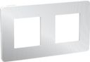 Schneider Electric Unica Studio Metal NU280455 Рамка 2-постовая/4-модульная (универсальная, хром/белый)