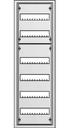 ABB AT61 Шкаф распределительный навесной (стальная дверь) 72 мод. 974х324х140 IP43
