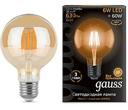 LED Filament G95 E27 6W Golden 2400K (шар) светодиодная лампа