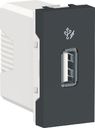 Schneider Electric Unica New NU342854 Розетка USB (USB, 1 модуль, под рамку, скрытая установка, антрацит)