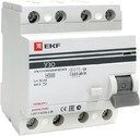 EKF elcb-4-100-100-em-pro Устройство защитного отключения УЗО ВД-100 4P 100А/100мА (электромеханическое) PROxima