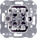 Gira F100 00010800 Переключатель двухклавишный (10 А, механизм, скрытая установка)