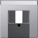 Gira E22 0876203 Крышка розетки USB (USB/TAE, поле для надписи, алюминий)