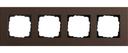 Gira Esprit Linoleum-Multiplex 0214223 Рамка 4-постовая (темно-коричневая)