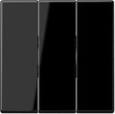 Jung LS990 LS993BFSW Клавиша тройная (черная)