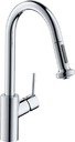 Hansgrohe Talis S2 Variarc 220 14877000 Смеситель для мойки (3/8", однозахватный, вытяжной душ)