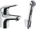 Hansgrohe Novus 71144000 Смеситель для раковины (3/8", однозахватный, без д/к, 5 л/мин, с гигиен. душем)