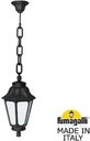 Fumagalli Sichem/Anna E22.120.000.AYF1R Подвесной светильник на цепочке с 1 фонарем 800 мм (корпус черный, плафон опал)