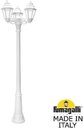 Fumagalli Gigi Bisso/Anna 3L E22.156.S30.WXF1R Светильник садовый с 3 фонарями 2090 мм (корпус белый, плафон прозрачный)