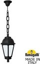 Fumagalli Sichem/Saba K22.120.000.AYF1R Светильник подвесной на цепочке с 1 фонарем 810 мм (корпус черный, плафон опал)