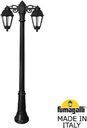 Fumagalli Gigi Bisso/Saba 2L Dn K22.156.S20.AXF1RDN Светильник садовый с 2 фонарями 1880 мм (корпус черный, плафон прозрачный)
