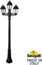 Fumagalli Gigi Bisso/Saba 2+1 K22.156.S21.AXF1R Светильник садовый с 3 фонарями 2300 мм (корпус черный, плафон прозрачный)