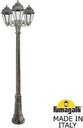 Fumagalli Gigi Bisso/Saba 3L K22.156.S30.BXF1R Светильник садовый с 3 фонарями 2100 мм (корпус античная бронза, плафон прозрачный)