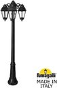 Fumagalli Gigi Bisso/Saba 3L K22.156.S30.AXF1RDN Светильник садовый с 3 фонарями 1880 мм (корпус черный, плафон прозрачный)