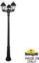 Fumagalli Ricu Bisso/Saba 3L K22.157.S30.AXF1R Светильник садовый с 3 фонарями 2340 мм (корпус черный, плафон прозрачный)