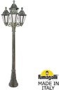 Fumagalli Artu Bisso/Rut 3+1 E26.158.S31.BXF1R Светильник садовый с 4 фонарями 2100 мм (корпус античная бронза, плафон прозрачный)