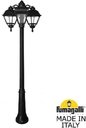 Fumagalli Bisso/Cefa 3L Dn U23.157.S30.AXF1RDN Светильник садовый с 3 фонарями 2010 мм (корпус черный, плафон прозрачный)