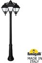 Fumagalli Bisso/Cefa 3L Dn U23.157.S30.AYF1RDN Светильник садовый с 3 фонарями 2010 мм (корпус черный, плафон матовый)