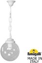 Fumagalli Sichem/G250 G25.120.000.WXE27 Подвесной светильник на цепочке с 1 фонарем 700 мм (корпус белый, плафон прозрачный)