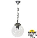Fumagalli Sichem/G250 G25.120.000.BXE27 Подвесной светильник на цепочке с 1 фонарем 700 мм (корпус античная бронза, плафон прозрачный)