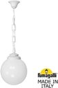 Fumagalli Sichem/G250 G25.120.000.WYE27 Подвесной светильник на цепочке с 1 фонарем 700 мм (корпус белый, плафон матовый)