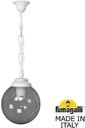 Fumagalli Sichem/G250 G25.120.000.WZE27 Подвесной светильник на цепочке с 1 фонарем 700 мм (корпус белый, плафон дымчатый)
